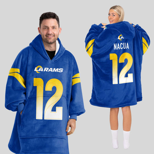 P.N 12 Los Angeles R Football Unisex Blanket Hoodie