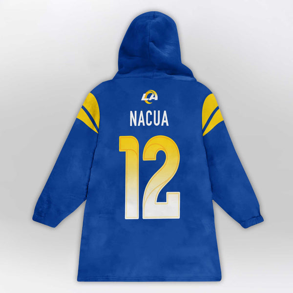 P.N 12 Los Angeles R Football Unisex Blanket Hoodie
