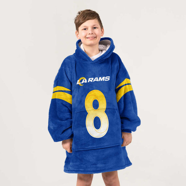 Kid J.V 8 Los Angeles R Football Unisex Blanket Hoodie
