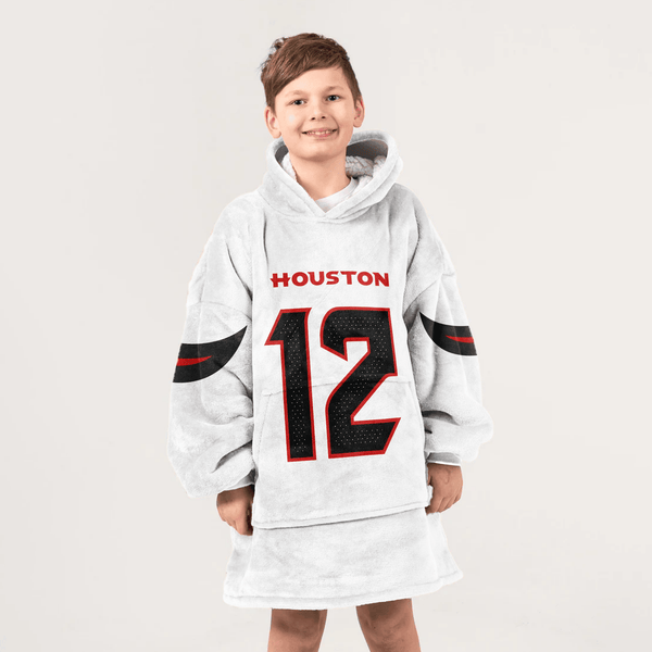 Kid N.C 12 Houston Football Unisex Blanket Hoodie