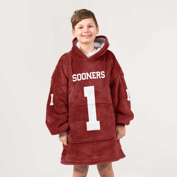 Kid J.H 1 Oklahoma Football Unisex Blanket Hoodie