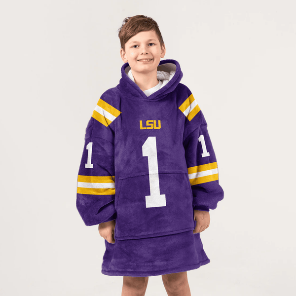 Kid J.C 1 LSU Football Unisex Blanket Hoodie