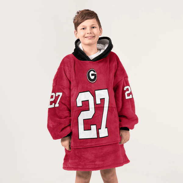 Kid N.C 27 Football Unisex Blanket Hoodie