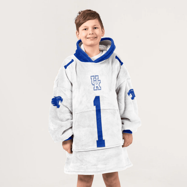 Kid #1 Football Unisex Blanket Hoodie
