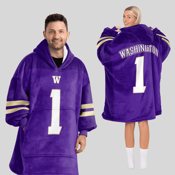 Adult 1 Washington Football Unisex Blanket Hoodie