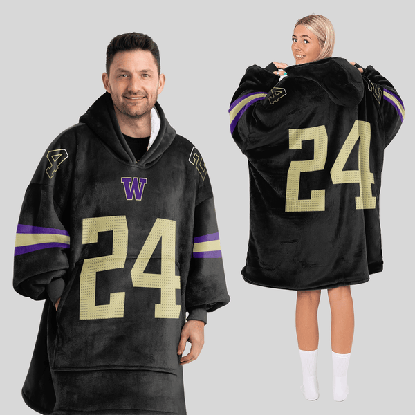 Adult 24 Washington Football Unisex Blanket Hoodie