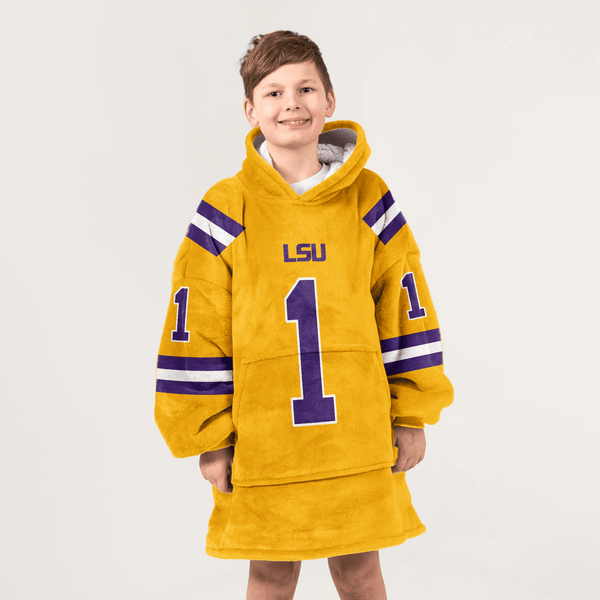 Kid #1 LSU Football Unisex Blanket Hoodie