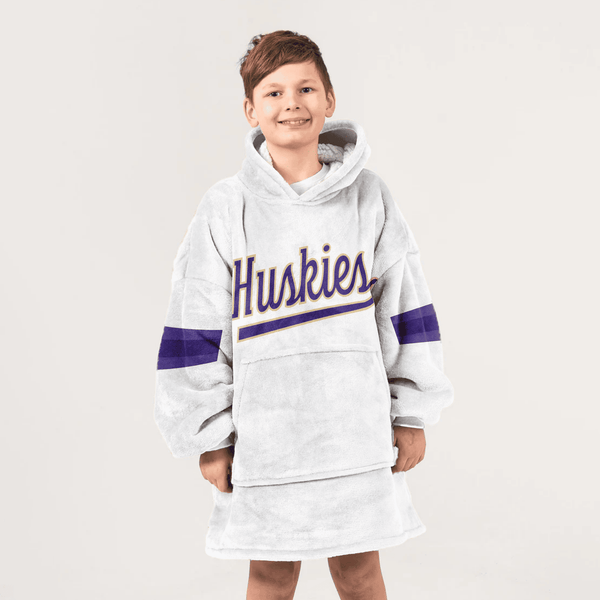 Kid 1 Washington Football Unisex Blanket Hoodie