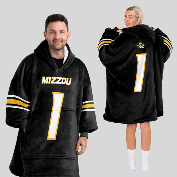 Adult 1 Missouri Football Unisex Blanket Hoodie