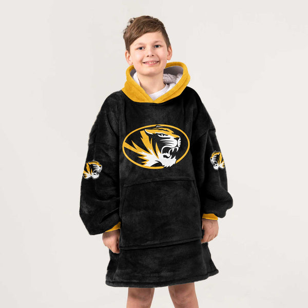 Kid 1 Missouri Football Unisex Blanket Hoodie