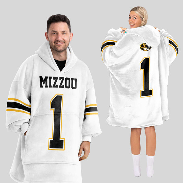 Adult 1 Missouri Football Unisex Blanket Hoodie