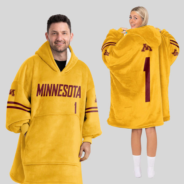 Adult 1 Minnesota Football Unisex Blanket Hoodie