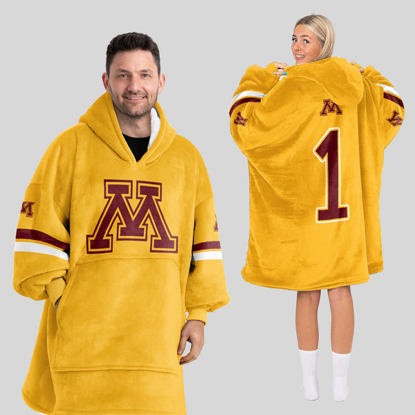 Adult 1 Minnesota Football Unisex Blanket Hoodie