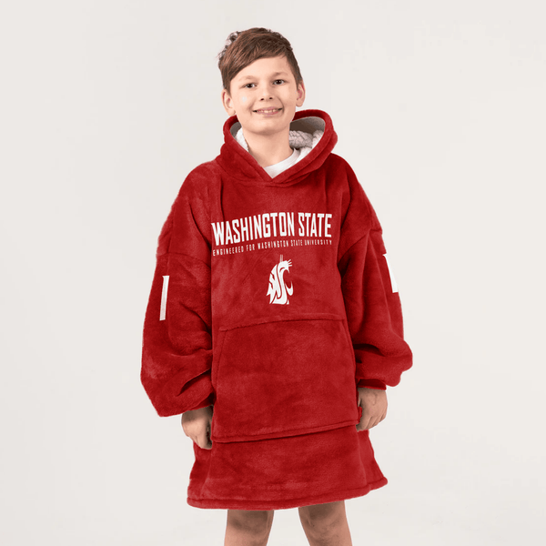 Kid #1 Washington State Football Unisex Blanket Hoodie
