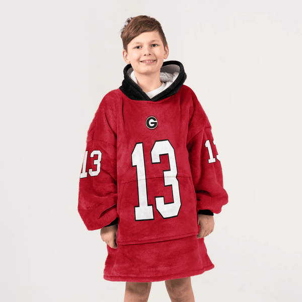 Kid S.B 13 Football Unisex Blanket Hoodie