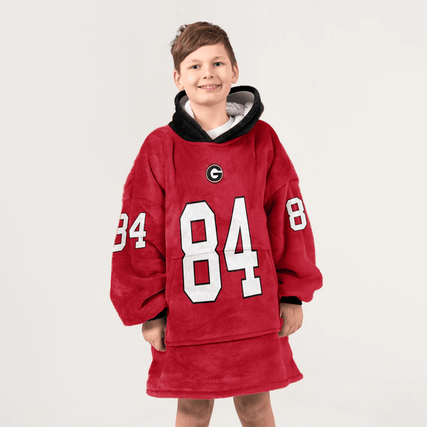 Kid L.M 84 Football Unisex Blanket Hoodie