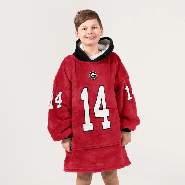 Kid G.S 14 Football Unisex Blanket Hoodie