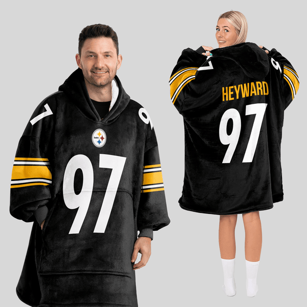 Adult 97 Pittsburgh Football Unisex Blanket Hoodie