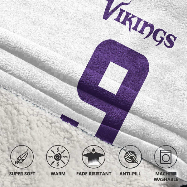 J.J.M 9 Minnesota Football Unisex Blanket Hoodie