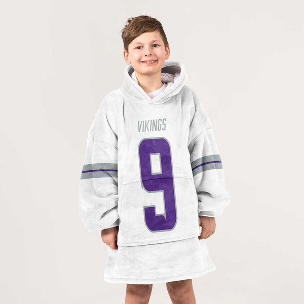 Kid 9 Minnesota Football Unisex Blanket Hoodie