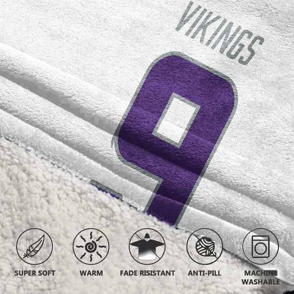 J.J.M 9 Minnesota Football Unisex Blanket Hoodie