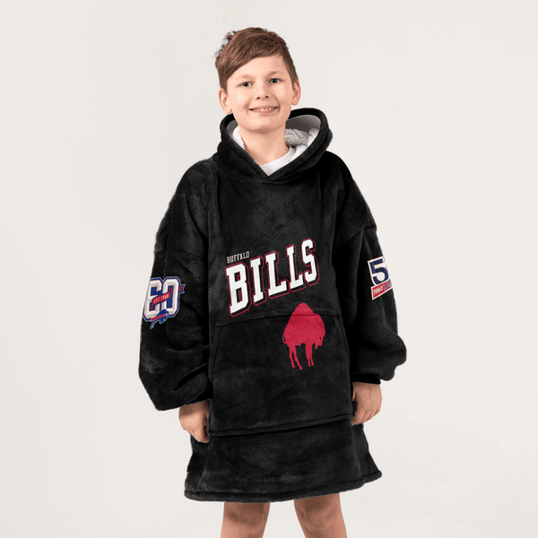 Kid Buffalo Football Unisex Blanket Hoodie
