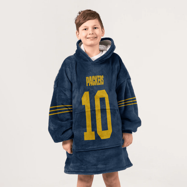 Kid J.L 10 Green Bay Football Unisex Blanket Hoodie