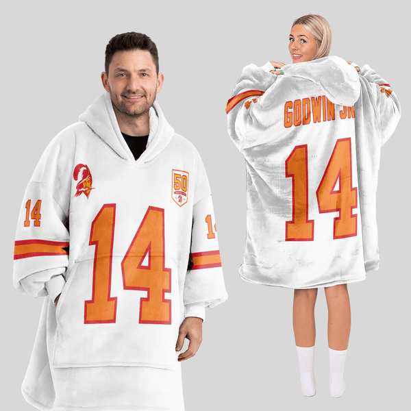 Adult 14 Tampa Bay Football 50th Season Game Unisex Blanket Hoodie
