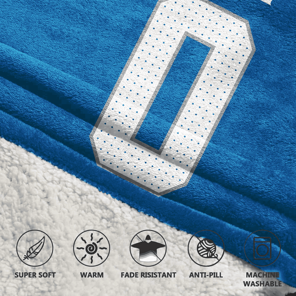 Adult 0 Detroit Football Unisex Blanket Hoodie