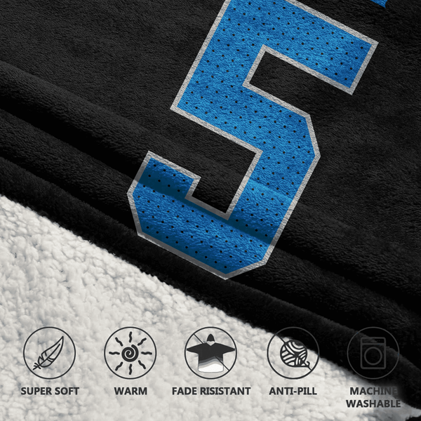 Adult 5 Detroit Football Unisex Blanket Hoodie