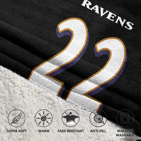 D.H 22 Baltimore Football Unisex Blanket Hoodie