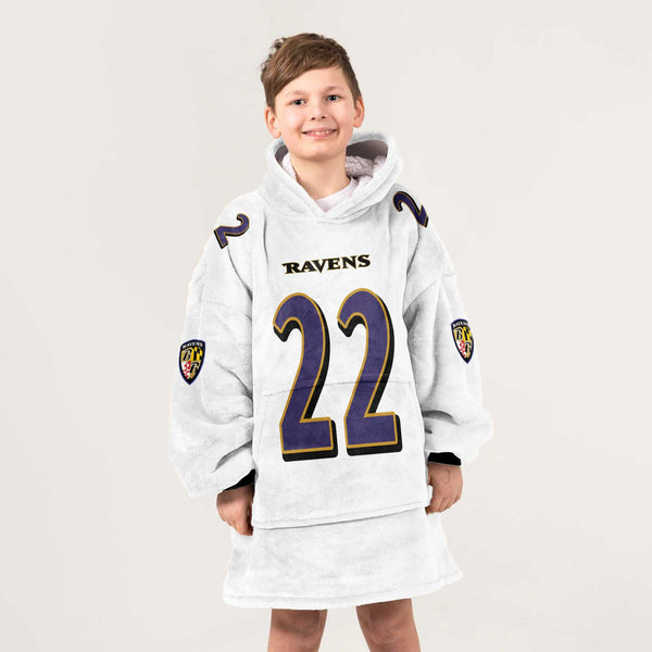 Kid 22 Baltimore Football Unisex Blanket Hoodie