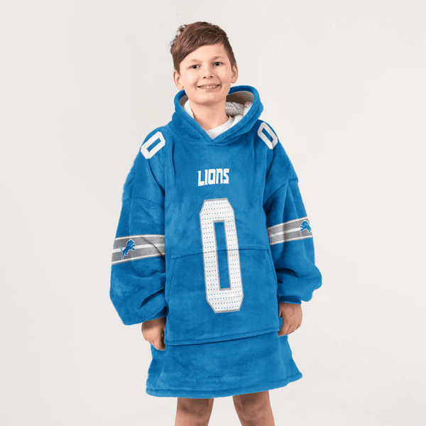Kid 0 Detroit Football Unisex Blanket Hoodie