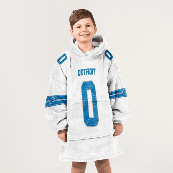 Kid 0 Detroit Football Unisex Blanket Hoodie