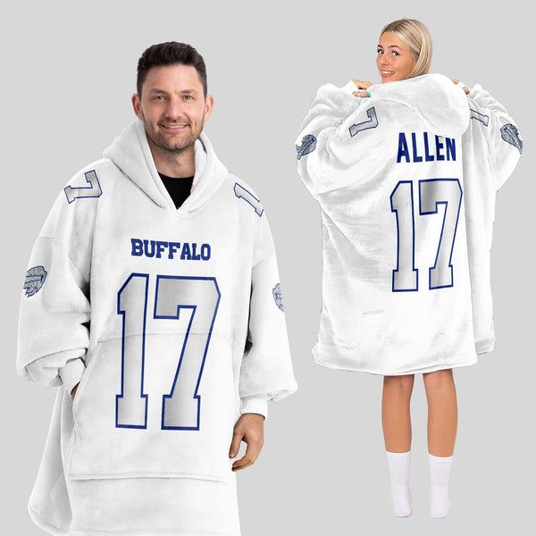 Adult J.A 17 Buffalo Football Unisex Blanket Hoodie