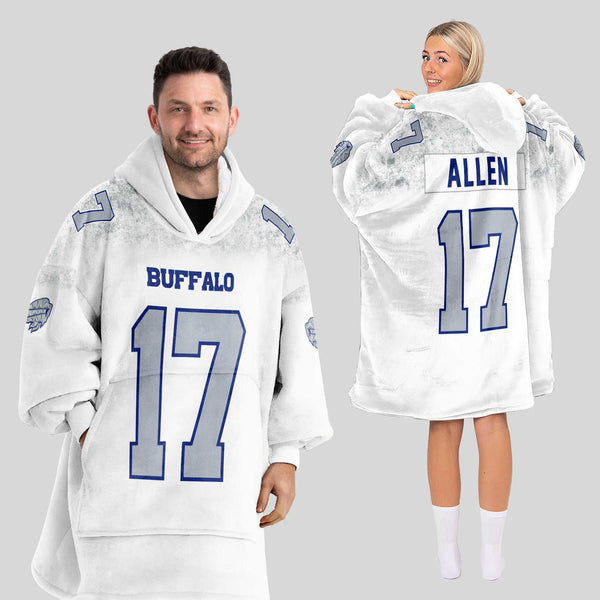 Adult J.A 17 Buffalo Football Unisex Blanket Hoodie