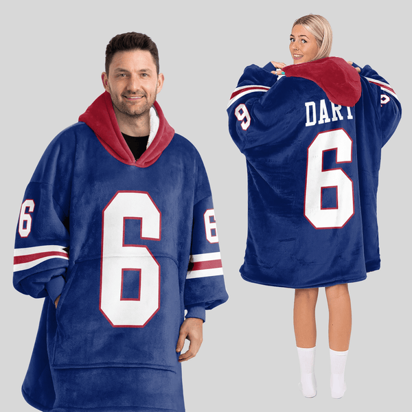 J.D 6 New York G Football Unisex Blanket Hoodie