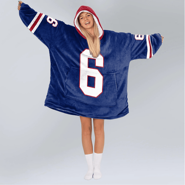 J.D 6 New York G Football Unisex Blanket Hoodie