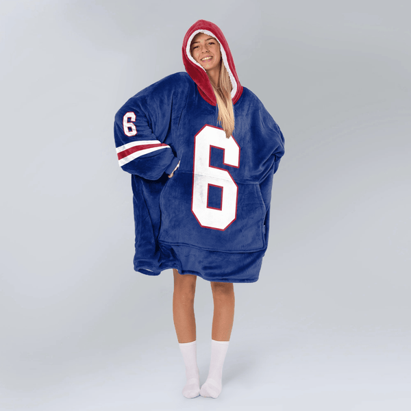 J.D 6 New York G Football Unisex Blanket Hoodie