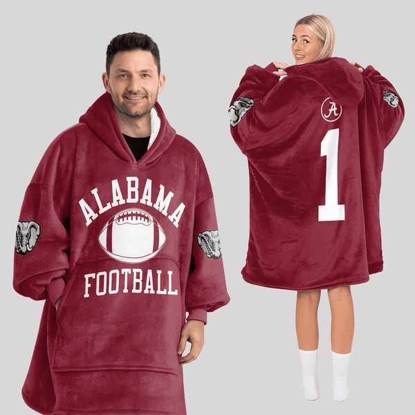 Adult 1 Alabama Football Unisex Blanket Hoodie