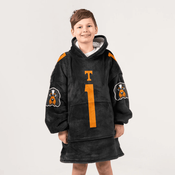 Kid 1 Tennessee Football Unisex Blanket Hoodie