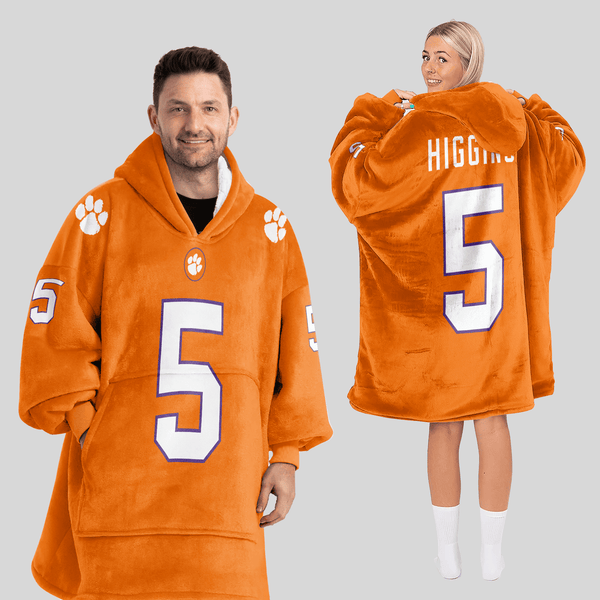 Adult 5 Clemson Football Unisex Blanket Hoodie