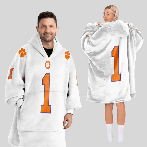 Adult 1 Clemson Football Unisex Blanket Hoodie