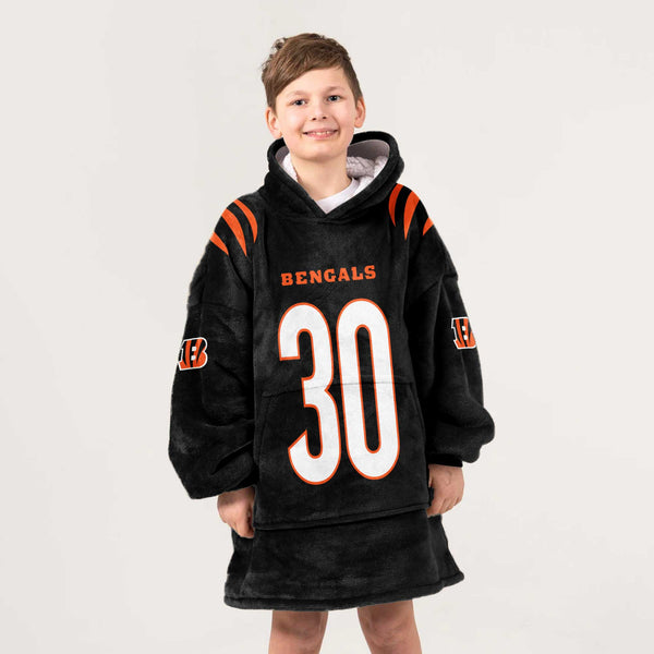 Kid 30 Cincinnati Football Unisex Blanket Hoodie