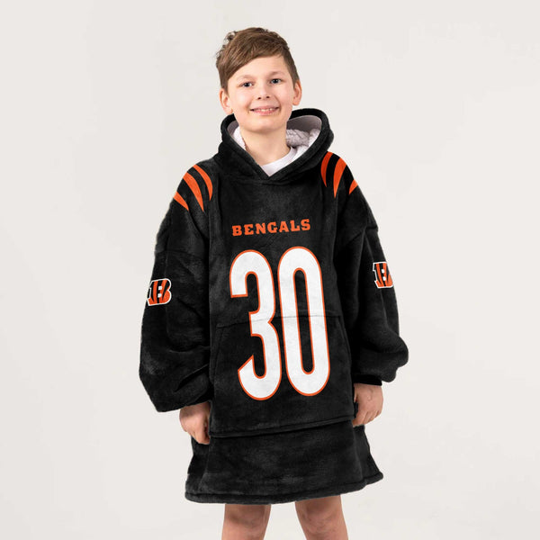 Kid 30 Cincinnati Football Unisex Blanket Hoodie