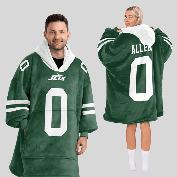 Adult B.A 0 New York J Football Unisex Blanket Hoodie