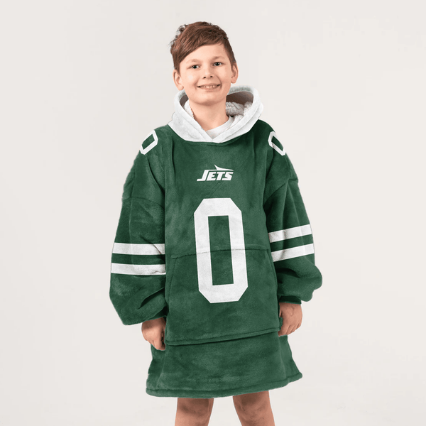 Kid B.A 0 New York J Football Unisex Blanket Hoodie