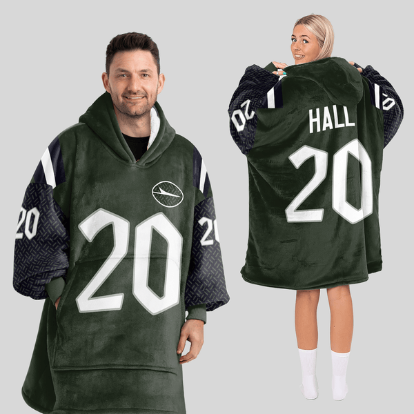 Adult B.H 20 New York J Football Unisex Blanket Hoodie