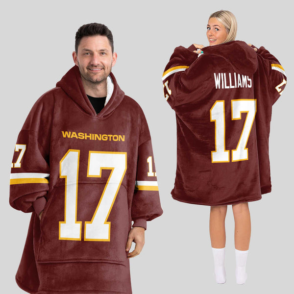 Adult 17 Washington Football Unisex Blanket Hoodie