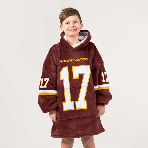 Kid 17 Washington Football Unisex Blanket Hoodie